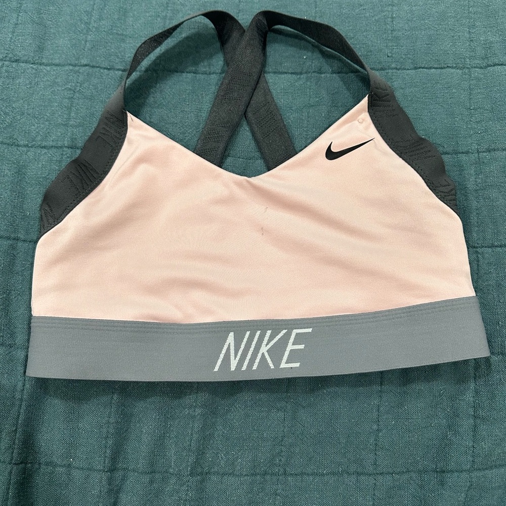 Nike Pink and Gray Sports Bra